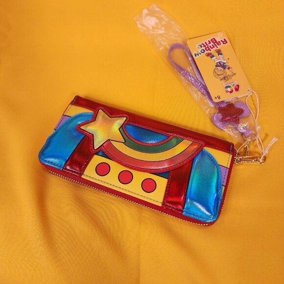 Loungefly Rainbow Brite Cosplay Rainbow Metallic 80s Cartoon Wristlet Wallet NEW - Picture 11 of 15